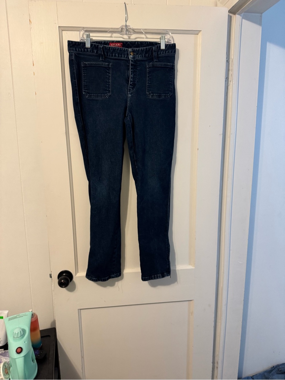 Chaps Dark Blue Straight Leg Women's Jeans